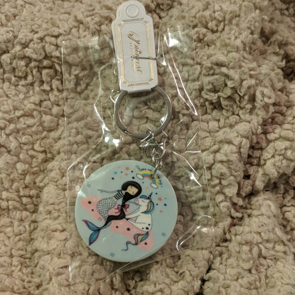 Mermaid unicorn keychain